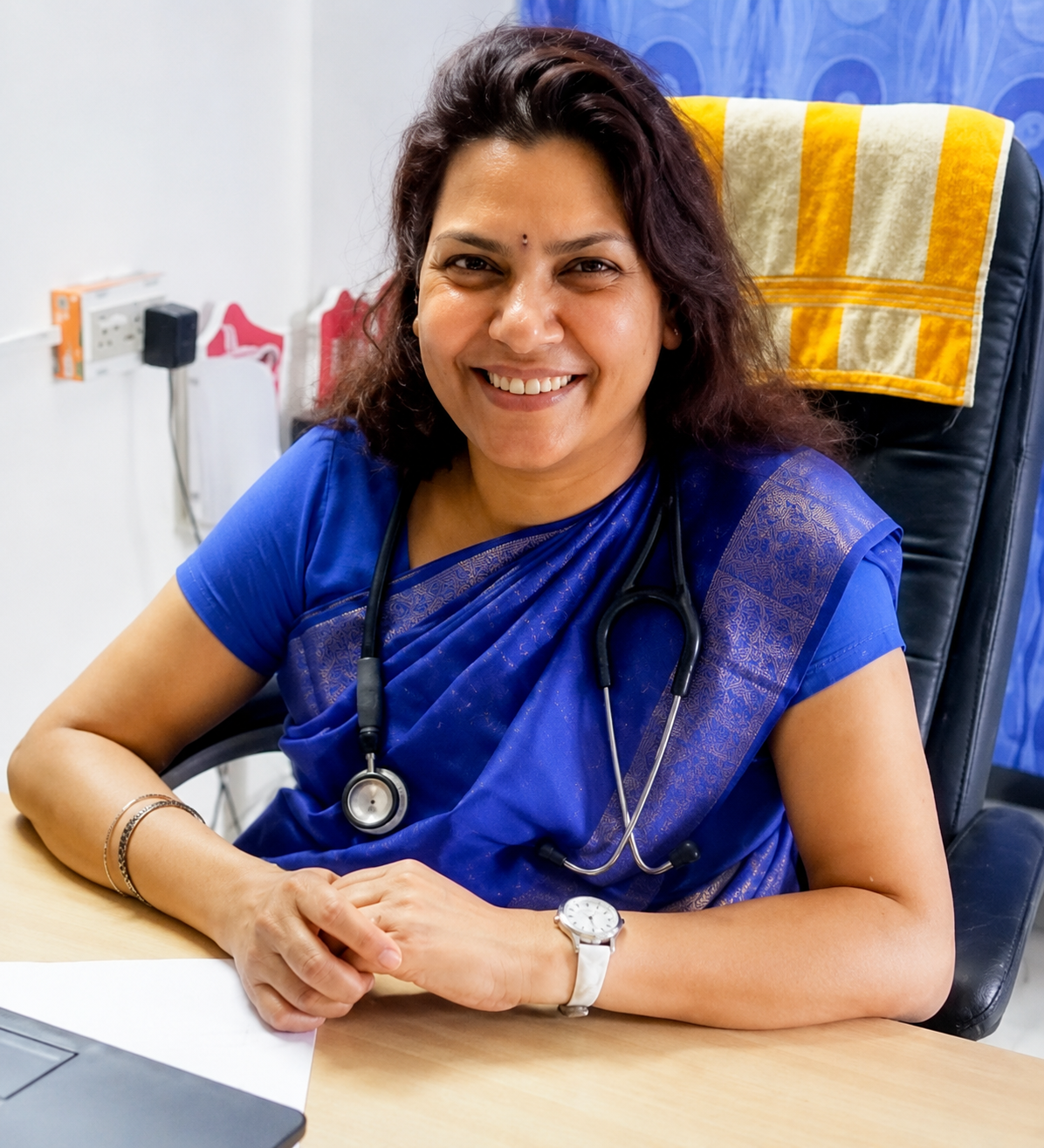 Dr. (Mrs.) Lalit Yadav, Gynecologist, Obstetrician and Infertility Specialist at Meridian Hospital, Varanasi, consulting patients with compassionate women's healthcare expertise.